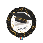PALLONCINO IN MYLAR TONDO GRADUATION  45CM (76255)