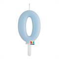 CANDELINA TINY PLUMP AZZURRO BABY 7CM NUMERO 0 (76420)