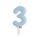 CANDELINA TINY PLUMP AZZURRO BABY 7CM NUMERO 3 (76423)