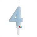 CANDELINA TINY PLUMP AZZURRO BABY 7CM NUMERO 4 (76424)