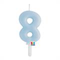 CANDELINA TINY PLUMP AZZURRO BABY 7CM NUMERO 8 (76428)
