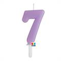 CANDELINA TINY PLUMP LILLA 7CM NUMERO 7 (76437)