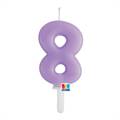 CANDELINA TINY PLUMP LILLA 7CM NUMERO 8 (76438)