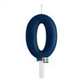 CANDELINA TINY PLUMP BLU NAVY 7CM NUMERO 0 (76480)