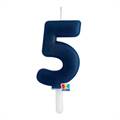 CANDELINA TINY PLUMP BLU NAVY 7CM NUMERO 5 (76485)