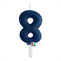 CANDELINA TINY PLUMP BLU NAVY 7CM NUMERO 8 (76488)