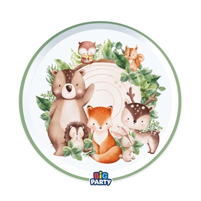 PIATTI IN CARTONCINO ANIMALI DEL BOSCO 22CM 6PZ (76549)