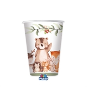 BICCHIERI IN CARTONCINO ANIMALI DEL BOSCO 250ML 6PZ (76551)