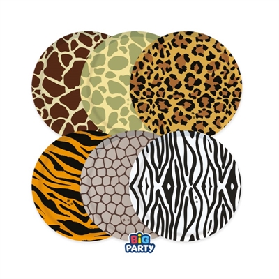 PIATTI IN CARTONCINO ANIMALIER 18CM 6PZ (76554)