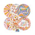 PIATTI IN CARTONCINO GROOVY PARTY 18CM 6PZ (76574)