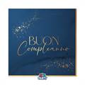 TOVAGLIOLI BUON COMPLEANNO NAVY 33X33CM 16PZ (76605)