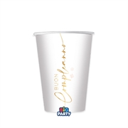 BICCHIERI IN CARTONCINO BUON COMPLEANNO GOLD 250ML 6PZ (76612)