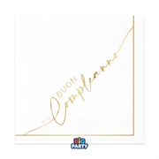TOVAGLIOLI BUON COMPLEANNO GOLD 33X33CM 16PZ (76613)
