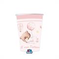 BICCHIERI IN CARTONCINO  BABY ORSETTO ROSA  250ML 6PZ (76725)