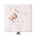 TOVAGLIOLI BABY ORSETTO ROSA  33X33CM 16PZ (76727)