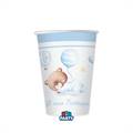 BICCHIERI IN CARTONCINO  BABY ORSETTO AZZURRO 250ML 6PZ (76730)