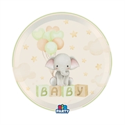 PIATTI IN CARTONCINO BABY ELEPHANT 22CM 6PZ (76733)