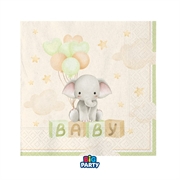 TOVAGLIOLI BABY ELEPHANT  33X33CM 16PZ (76737)