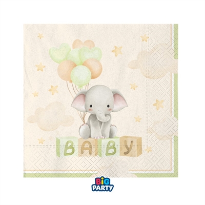 TOVAGLIOLI BABY ELEPHANT  33X33CM 16PZ (76737)