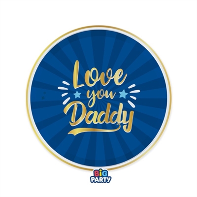 PIATTI IN CARTONCINO LOVE YOU DAD 18CM 6PZ (76765)
