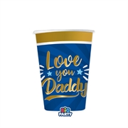 BICCHIERI IN CARTONCINO LOVE YOU DAD 250ML 6PZ (76766)