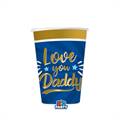 BICCHIERI IN CARTONCINO LOVE YOU DAD 250ML 6PZ (76766)