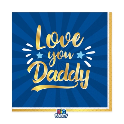TOVAGLIOLI LOVE YOU DAD 33X33CM 16PZ (76767)
