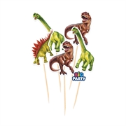 MINI CAKE TOPPER SAGOMATI A TEMA DINOSAURI 5PZ (76792)