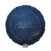 PALLONCINO IN MYLAR BUON COMPLEANNO NAVY 45CM (76804)