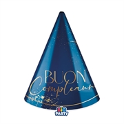 CAPPELLINI CONO BUON COMPLEANNO NAVY 6PZ (76805)