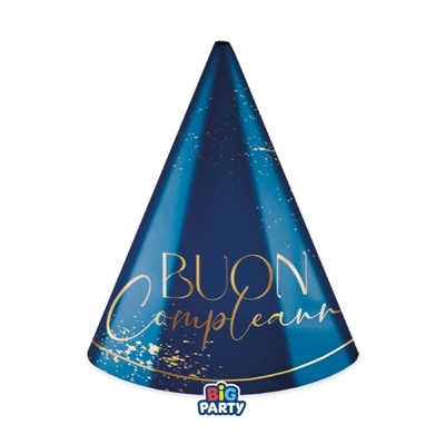 CAPPELLINI CONO BUON COMPLEANNO NAVY 6PZ (76805)