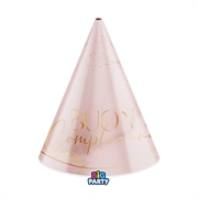 CAPPELLINI CONO BUON COMPLEANNO ROSA 6PZ (76806)