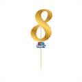 MINI CAKE TOPPER IN CARTA ORO METAL NUMERO 8 (76821)