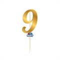 MINI CAKE TOPPER IN CARTA ORO METAL NUMERO 9 (76822)