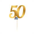 MINI CAKE TOPPER IN CARTA ORO METAL NUMERO 50 (76827)