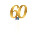 MINI CAKE TOPPER IN CARTA ORO METAL NUMERO 60 (76828)