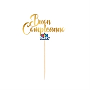 MINI CAKE TOPPER SAGOMATO BUON COMPLEANNO (76834)