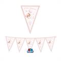 FESTONE BANDIERINE IN CARTA BABY ORSETTO ROSA  300X30CM (76846)