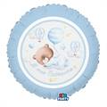 PALLONCINO IN MYLAR TONDO BABY ORSETTO AZZURRO  45CM (76850)