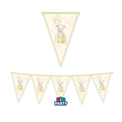 FESTONE BANDIERINE IN CARTA BABY ELEPHANT 300X30CM (76852)