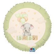 PALLONCINO IN MYLAR TONDO BABY ELEPHANT 45CM (76853)