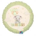 PALLONCINO IN MYLAR TONDO BABY ELEPHANT 45CM (76853)