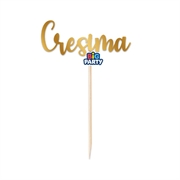 MINI CAKE TOPPER IN CARTA ORO METAL CRESIMA (76859)
