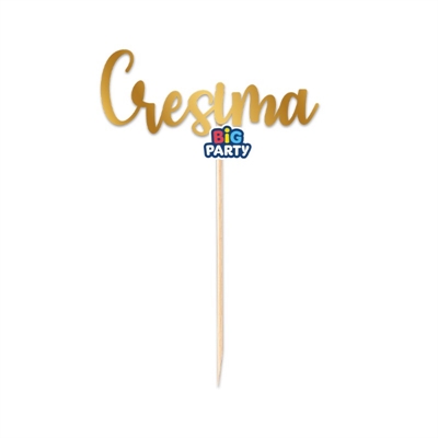 MINI CAKE TOPPER IN CARTA ORO METAL CRESIMA (76859)