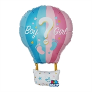 PALLONCINO IN MYLAR MONGOLFIERA GENDER REVEAL 52X80CM (76940)