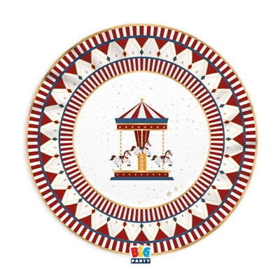 PIATTI IN CARTONCINO CHRISTMAS CAROUSEL 25CM 6PZ (76325)
