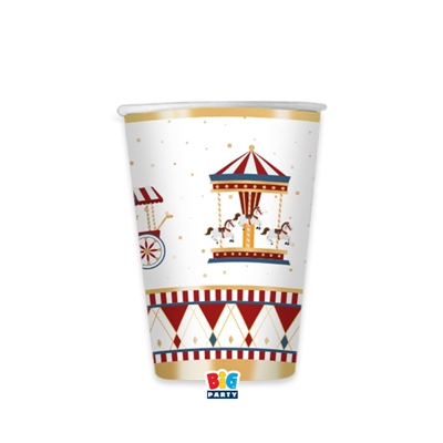 BICCHIERI IN CARTONCINO CHRISTMAS CAROUSEL 250ML 6PZ (76328)