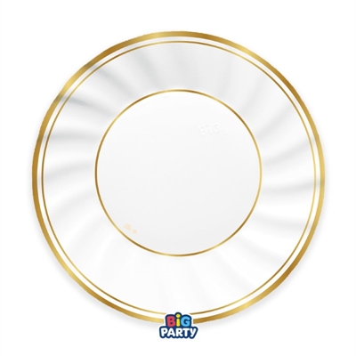 PIATTI IN CARTONCINO CLASSIC GOLD METAL 25CM 6PZ (77008)