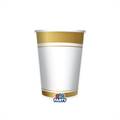 BICCHIERI IN CARTONCINO CLASSIC GOLD METAL 250ML 6PZ (77011)