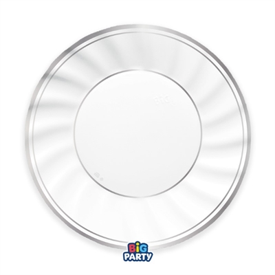 PIATTI IN CARTONCINO CLASSIC SILVER METAL 25CM 6PZ (77015)
